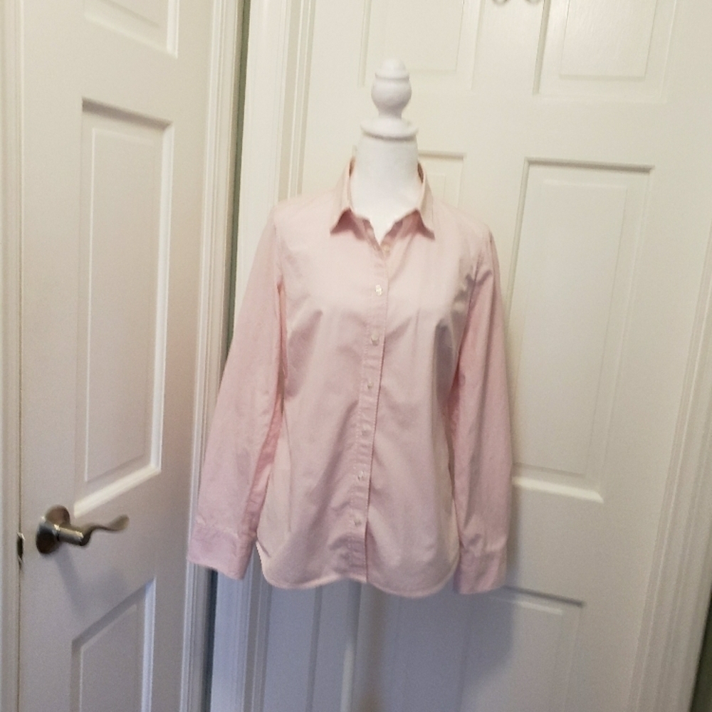 J.Crew Haberdashery Pink 100% Cotton Button up Shirt Size Medium